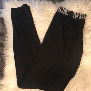 black victoria secret pink leggings